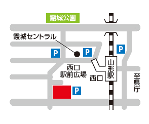 山形プラザへのアクセスマップ 山形プラザへのアクセスマップ